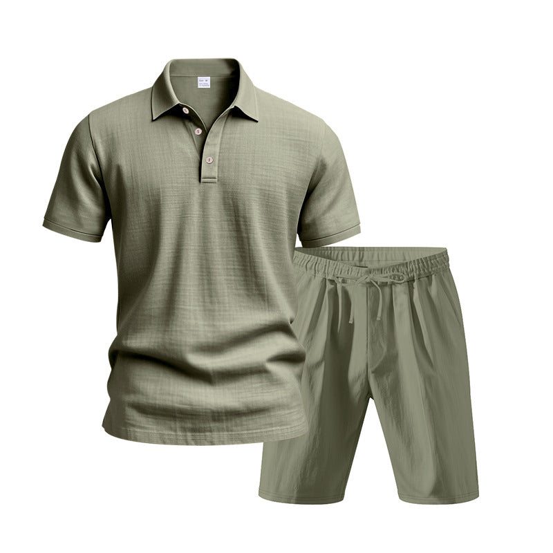 Herren legeres Polo-Shirt und Shorts Set EB