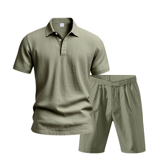 Herren legeres Polo-Shirt und Shorts Set EB
