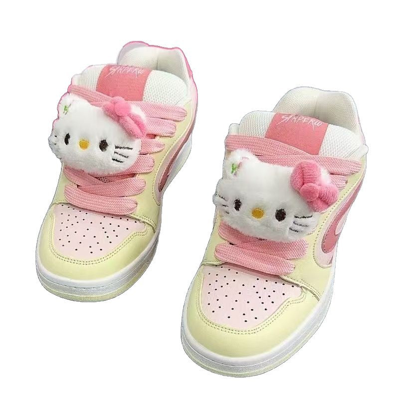 Damen Sportliche Sneakers mit niedlichem Tierdesign EB