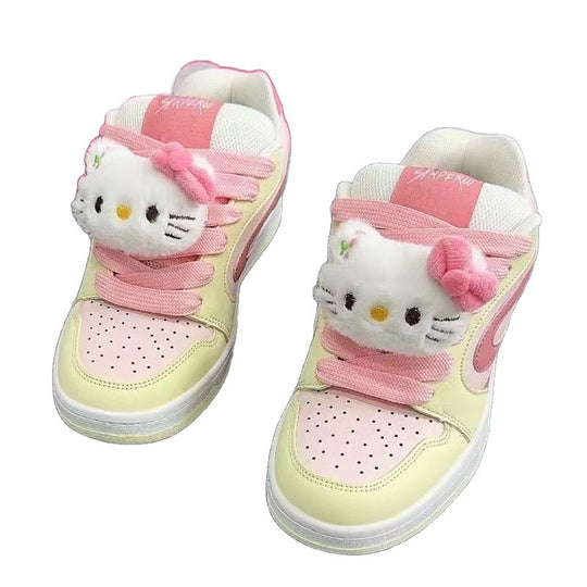 Damen Sportliche Sneakers mit niedlichem Tierdesign EB