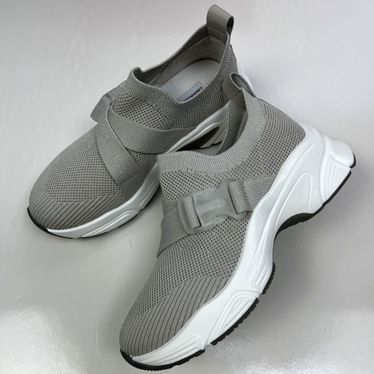 Damen Sportliche Slip-On Sneakers mit elastischem Halteband EB