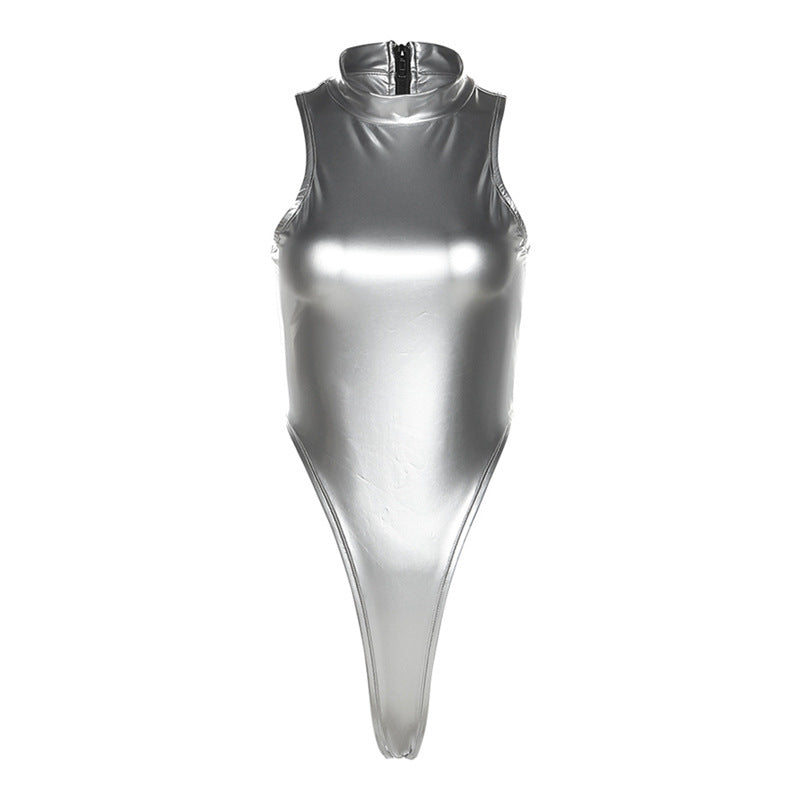 Damen Sportlicher Einteiler mit hohem Kragen EB