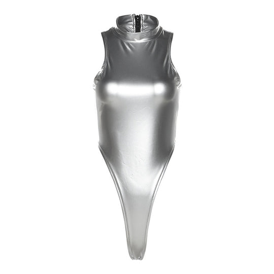 Damen Sportlicher Einteiler mit hohem Kragen EB