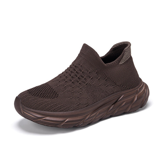 Damen Sportliche Sneaker mit atmungsaktivem Strickoberteil und dämpfender Sohle EB