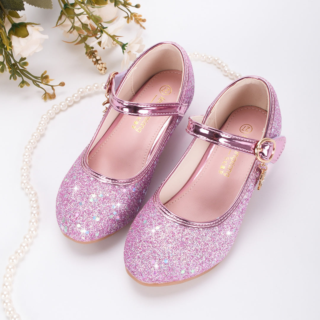 Mädchen Glitzernde Mary Jane Schuhe mit dekorativer Schnalle EB