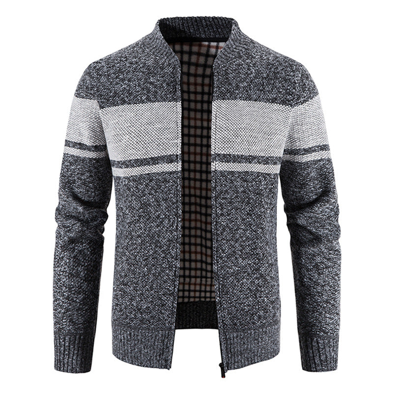 Herren modische Strickjacke mit strukturiertem Design EB