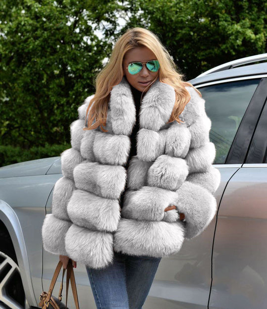 Damen Kunstpelz Bauschjacke EB