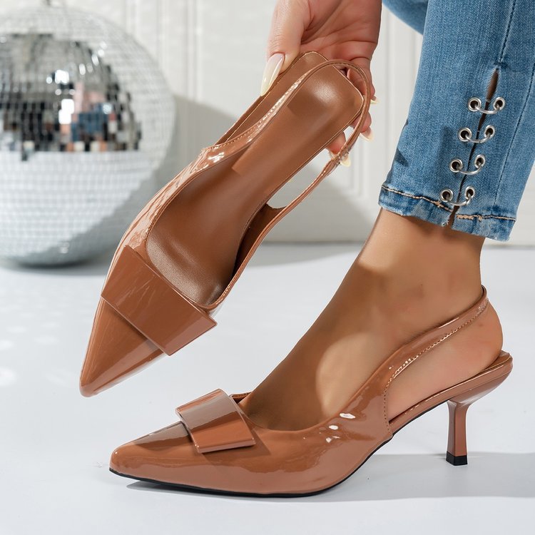 Damen Elegante Slingback-Pumps mit modischem Schleifen-Detail EB