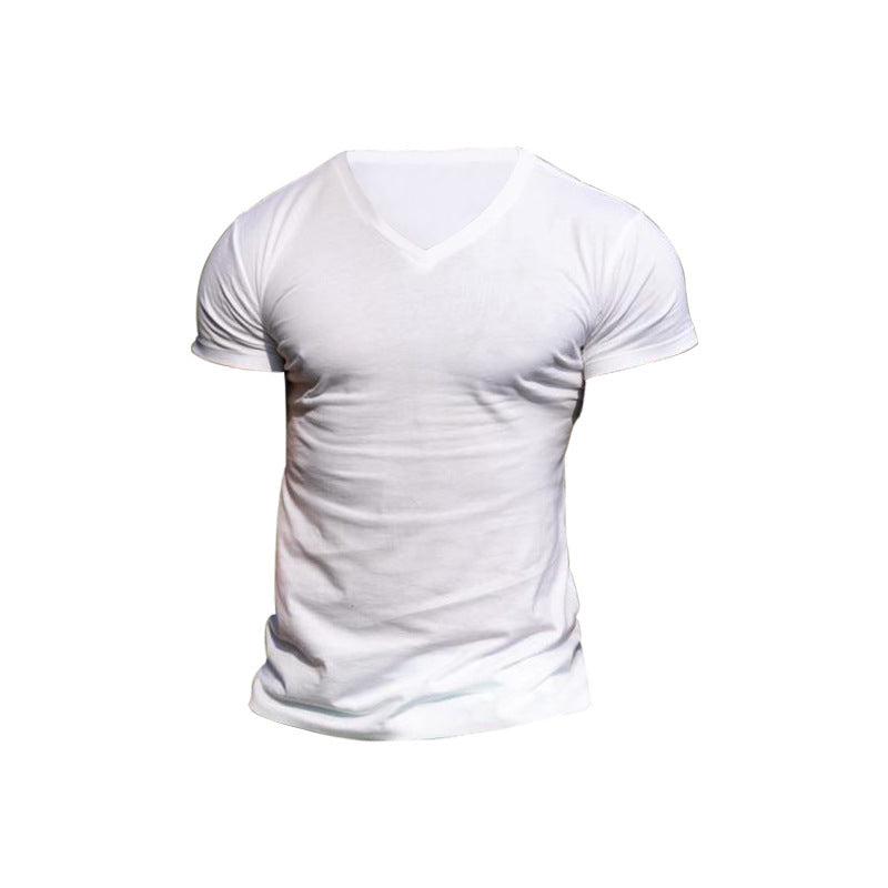 Herren V-Ausschnitt T-Shirt aus weichem Baumwollmix EB