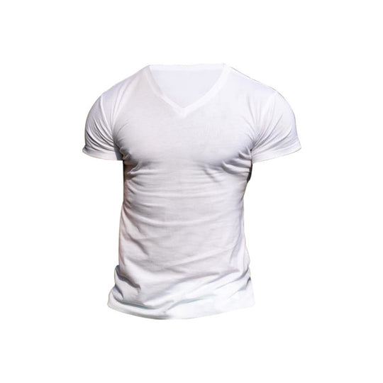 Herren V-Ausschnitt T-Shirt aus weichem Baumwollmix EB