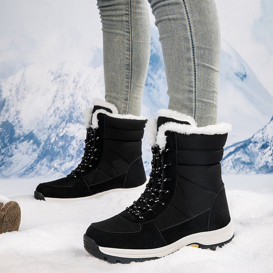 Damen Isolierte Winterstiefel mit rutschfester Sohle und warmem Futter EB