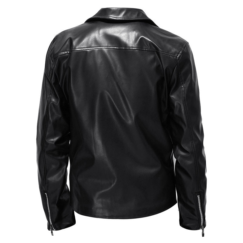 Herren Bikerjacke aus hochwertigem Kunstleder EB