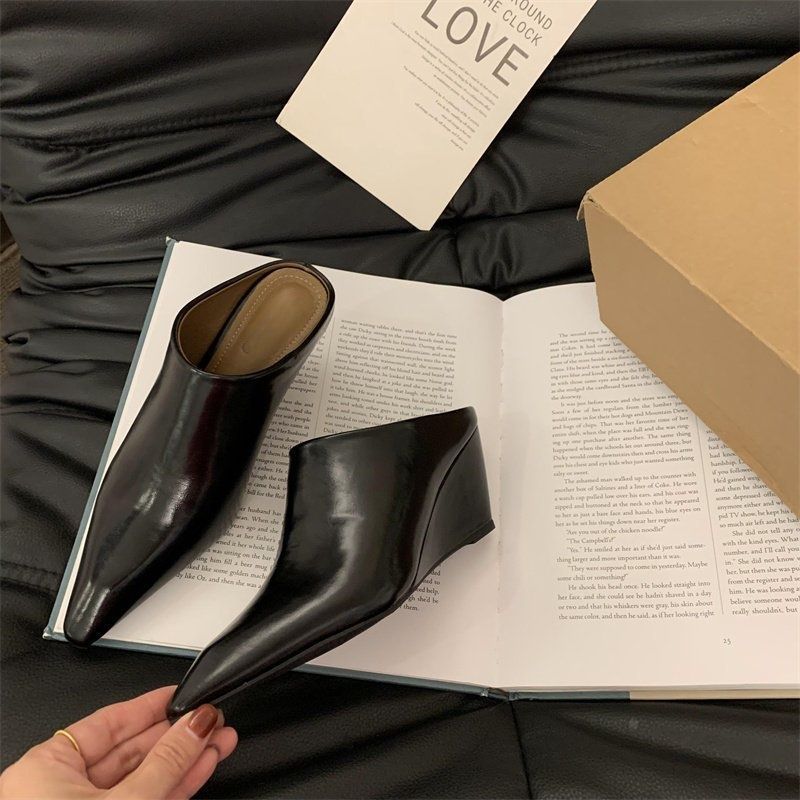 Damen elegante Wedge-Pumps mit spitzem Design EB