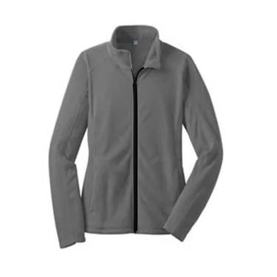 Damen Fleecejacke mit hochschließendem Kragen und seitlichen Taschen EB