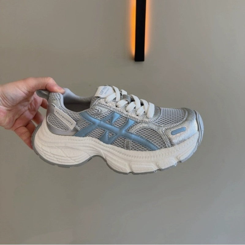 Damen Sportliche Sneaker mit atmungsaktivem Mesh-Obermaterial und rutschfester Sohle EB