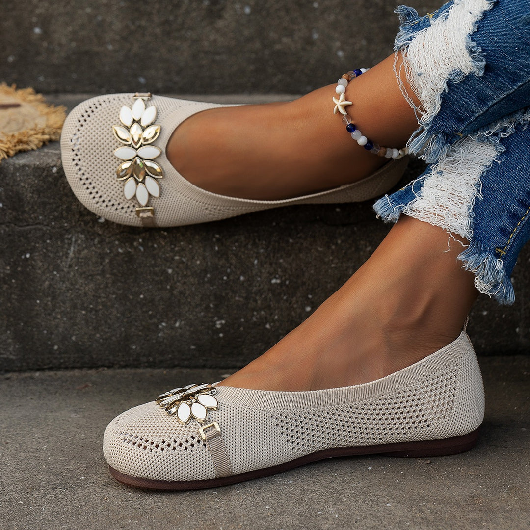 Damen Elegante Sneaker mit floralem Design und atmungsaktivem Obermaterial EB