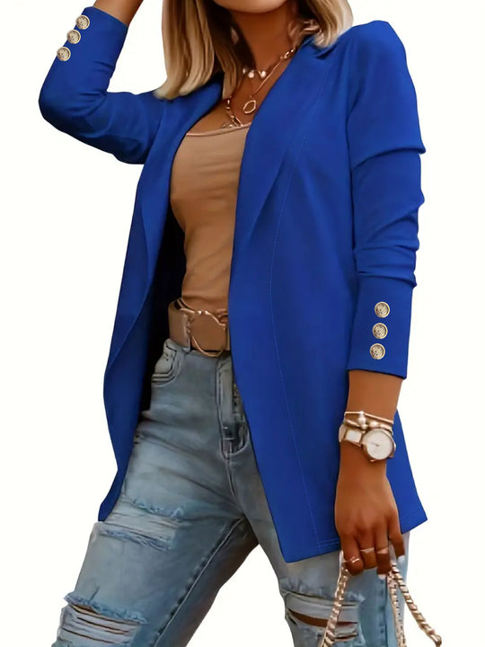 Damen Elegante Blazerjacke mit modischen Knopfdetails EB