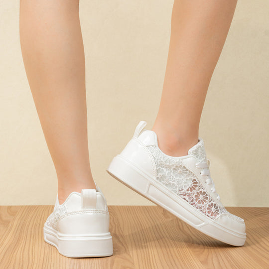 Damen Elegante und atmungsaktive Sneakers mit floralen Akzenten EB
