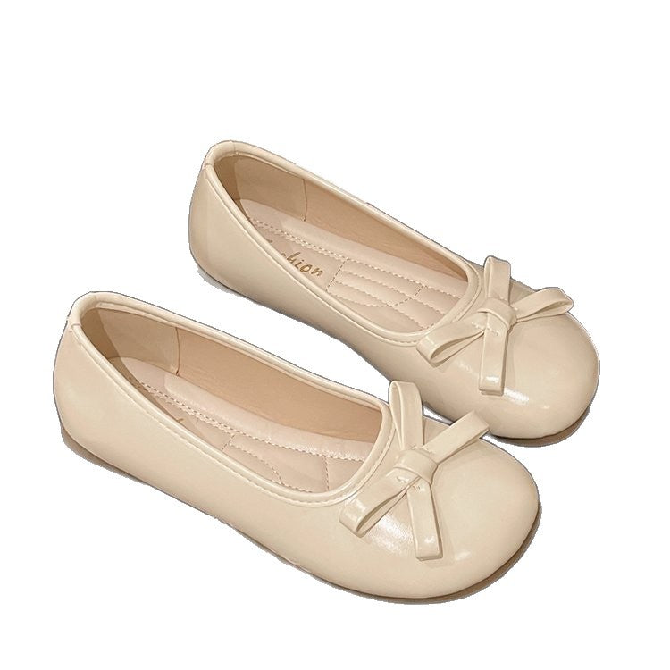 Damen elegante Ballerinas mit zierlichem Schleifenakzent EB