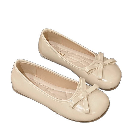 Damen elegante Ballerinas mit zierlichem Schleifenakzent EB
