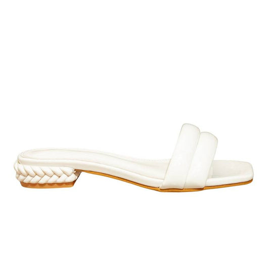 Damen Elegante mules mit breiten Riemen und trendigem Blockabsatz EB