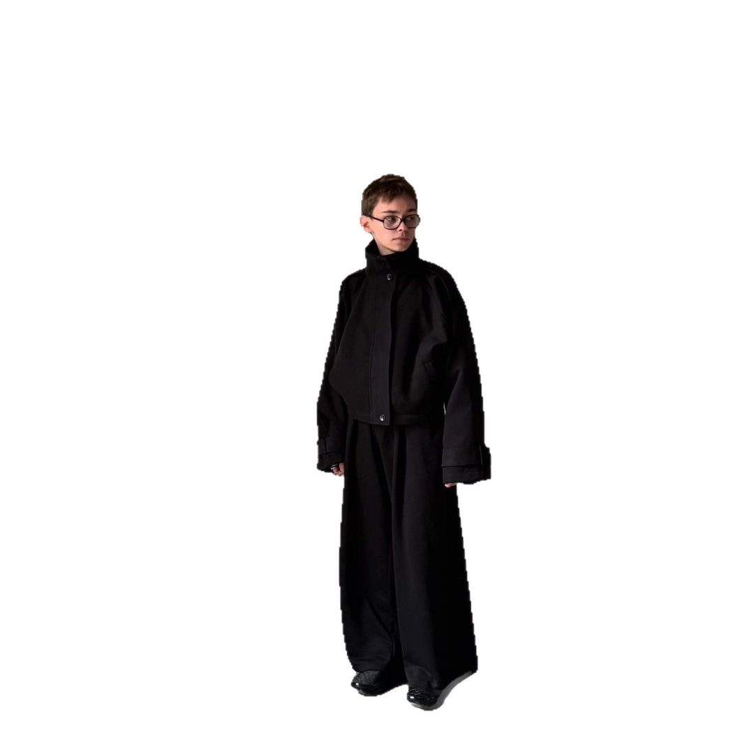 Damen Oversized Wolljacke mit elegantem Schnitt und praktischen Taschen EB