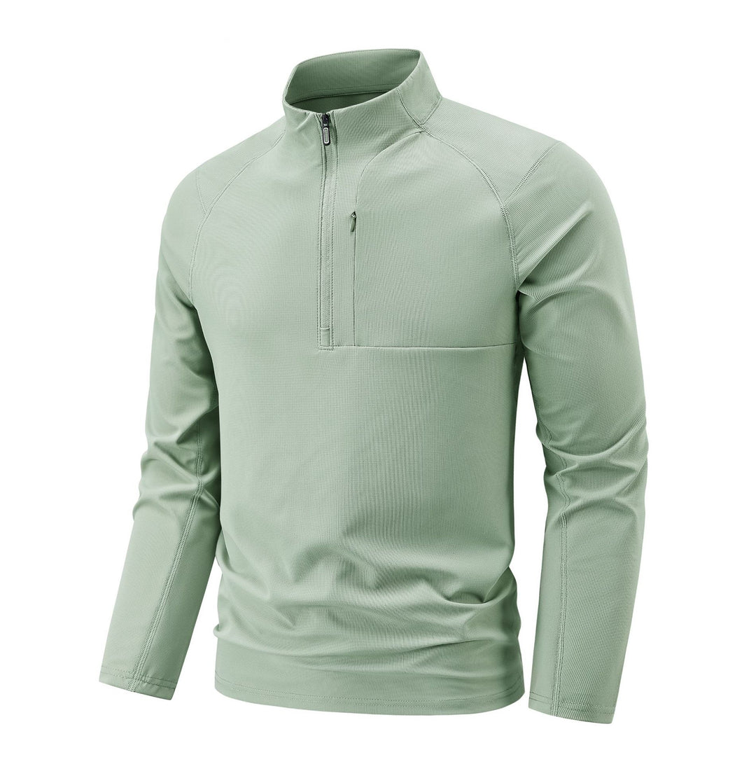Herren technischer Thermo-Halbzip-Pullover mit Stehkragen und Brustreißverschlusstasche EB
