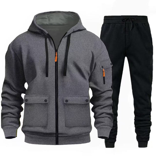 Herren sportlicher Jacke mit praktischen Taschen und Jogginghose EB