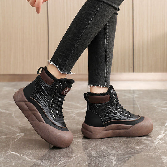 Damen modische Winterstiefel mit isolierendem Innenfutter und rutschfester Sohle EB