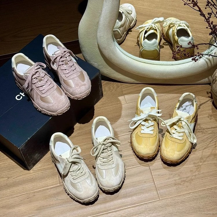Damen modische Sneakers mit atmungsaktiver Oberflächenstruktur und rutschfester Gummisohle EB