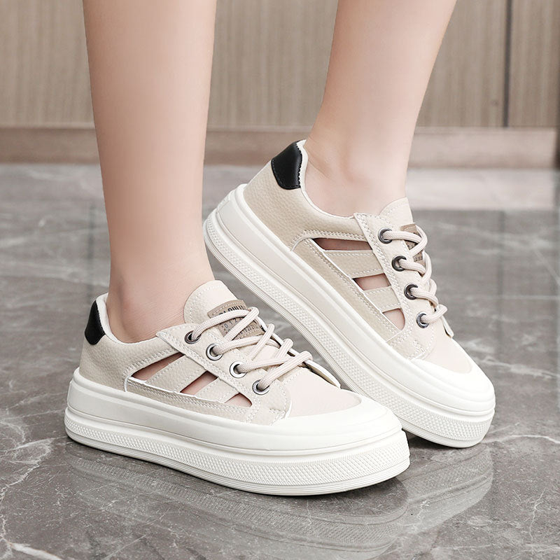 Damen Chunky Sneaker mit modischem Farbkontrast und bequemer Dämpfung EB