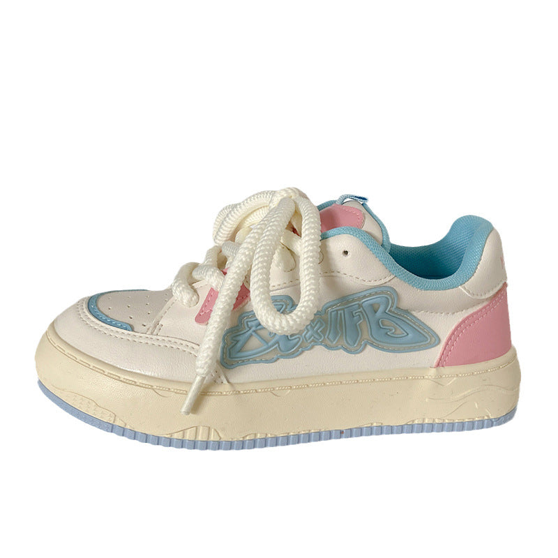 Damen Bequeme Sneakers mit buntem Design und atmungsaktiven Details EB