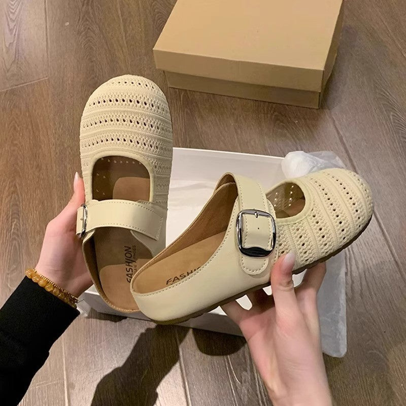 Damen Clogs mit modischem Riemen und atmungsaktiver Oberflächenstruktur EB