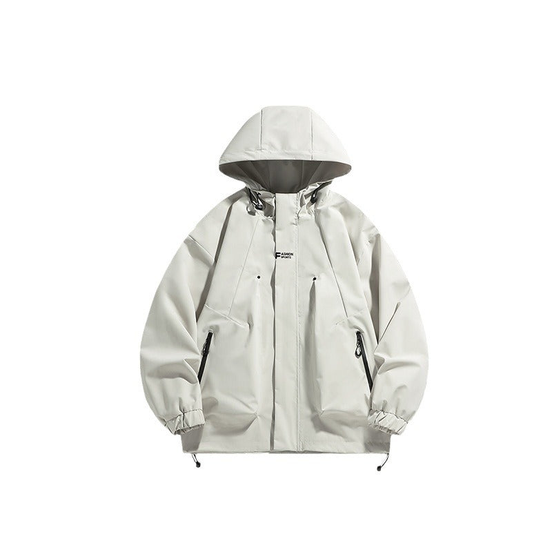 Herren multifunktionale Winterjacke mit isolierendem Fleecefutter und verstellbarer Kapuze EB