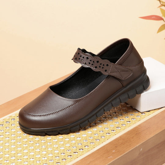 Damen Mary Jane Schuhe mit durchbrochenem Riemchen und rutschfester Sohle EB