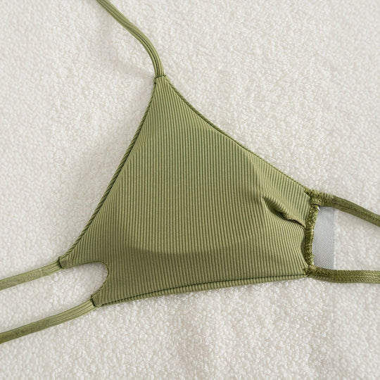 Damen raffinierter und verstellbarer Triangel-Bikini EB