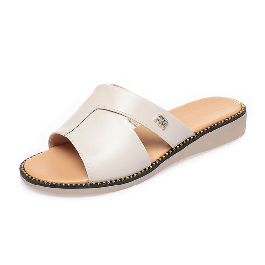 Damen elegante Sandalen mit modischem Verschlussdetail und rutschfester Sohle EB