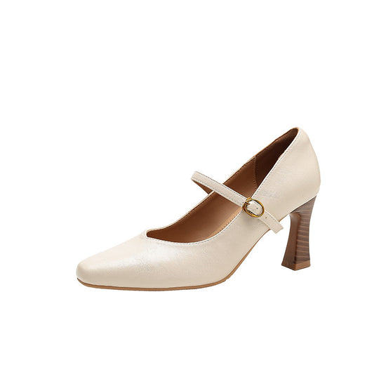 Damen elegante Mary Jane Pumps mit schickem Riemchen EB