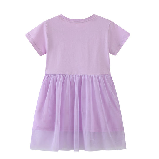Mädchen Kleid mit floralem Stickdesign und Tüllrock EB