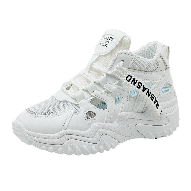 Damen Sportliche High-Top Sneakers mit atmungsaktiver Mesh-Konstruktion und dämpfender Sohle EB