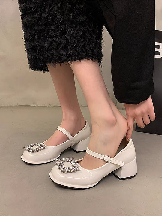 Damen Elegante Slingback-Pumps mit funkelndem Schmuckdetail EB