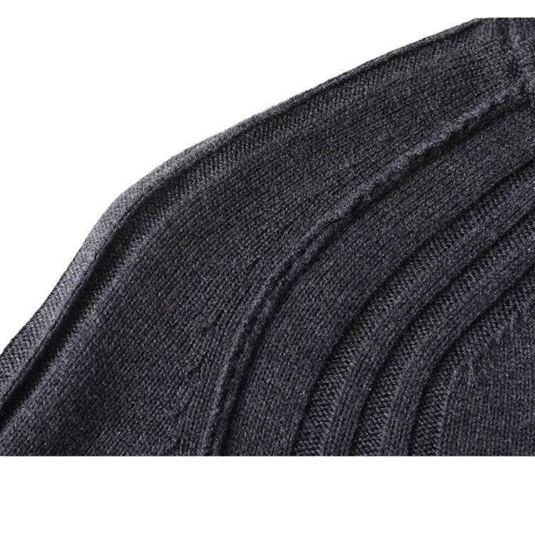 Herren Strickjacke mit Reißverschluss und hohen Kragen EB