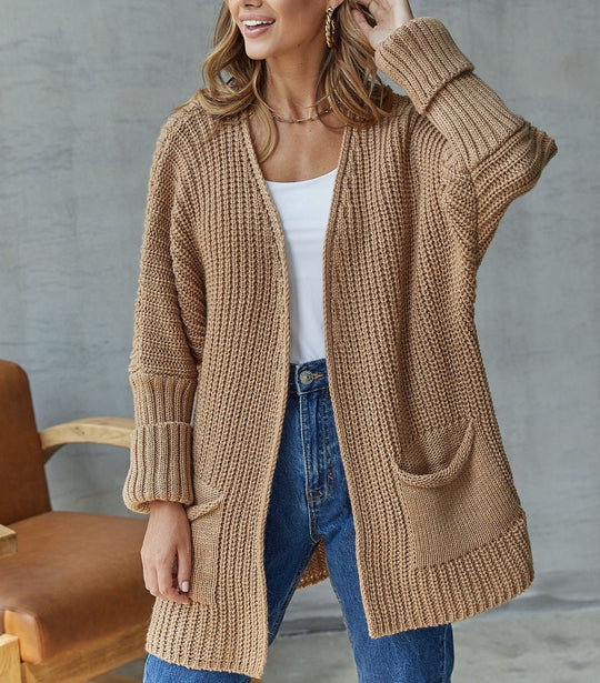 Damen Grober Strick-Cardigan EB