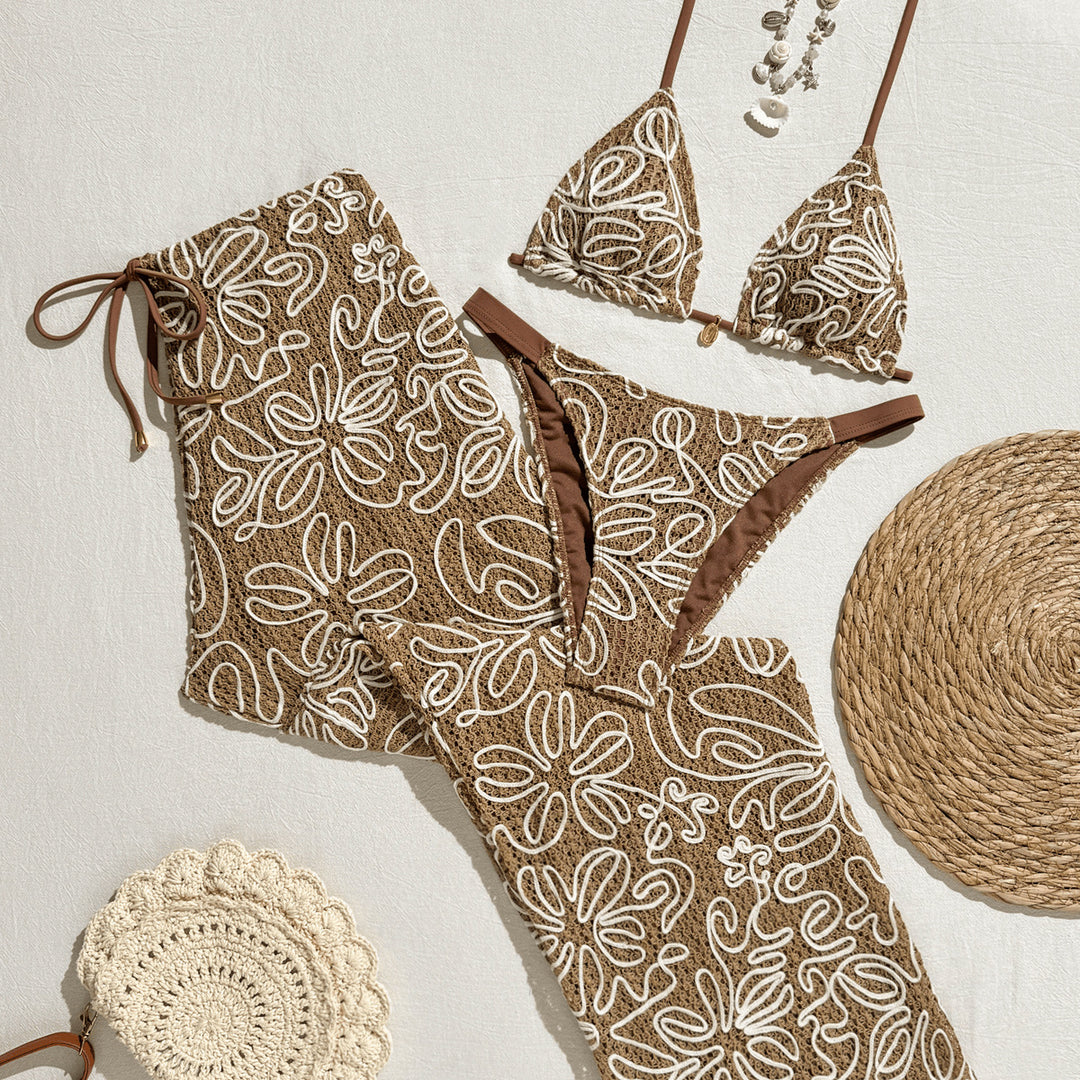Damen Bikini-Set mit lässigem Overlayer EB