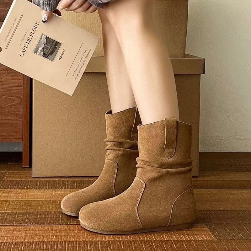 Damen Komfortable Stiefel mit lässigem Schlupfdesign EB