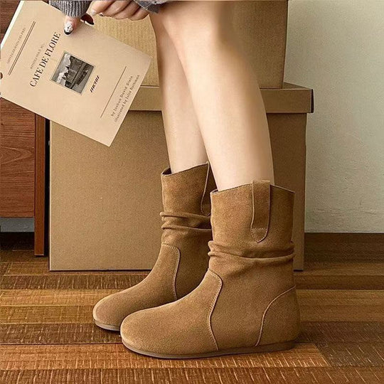 Damen Komfortable Stiefel mit lässigem Schlupfdesign EB