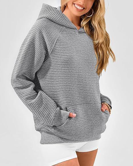 Damen Kapuzensweater aus strukturiertem Stoff EB