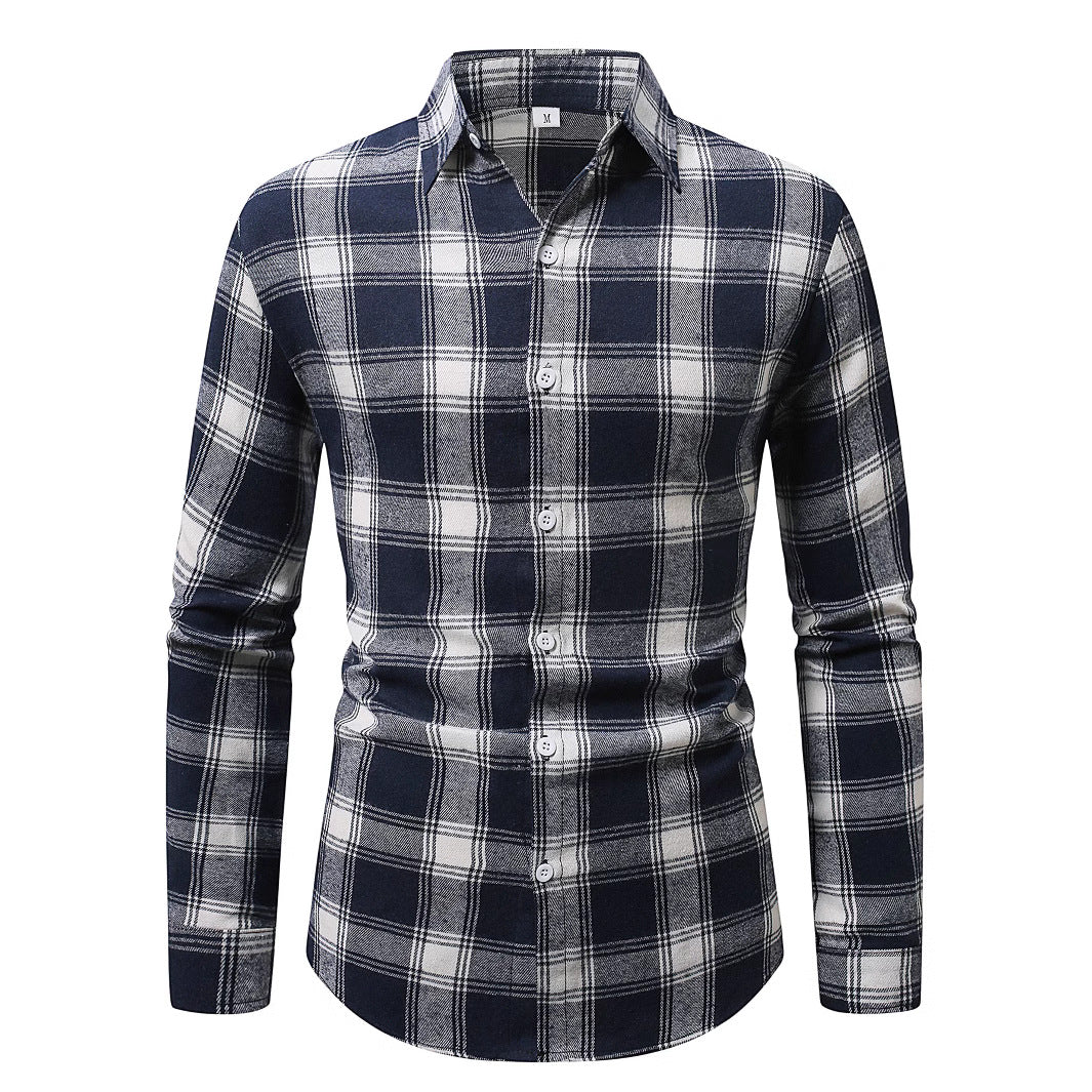 Herren Flanellhemd mit klassischem Karomuster EB