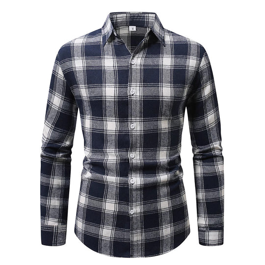 Herren Flanellhemd mit klassischem Karomuster EB