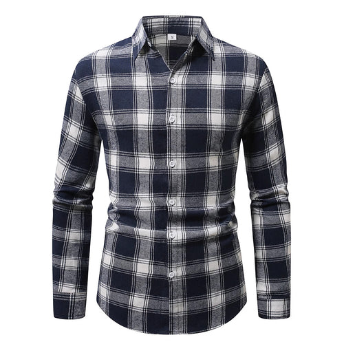 Herren Flanellhemd mit klassischem Karomuster EB